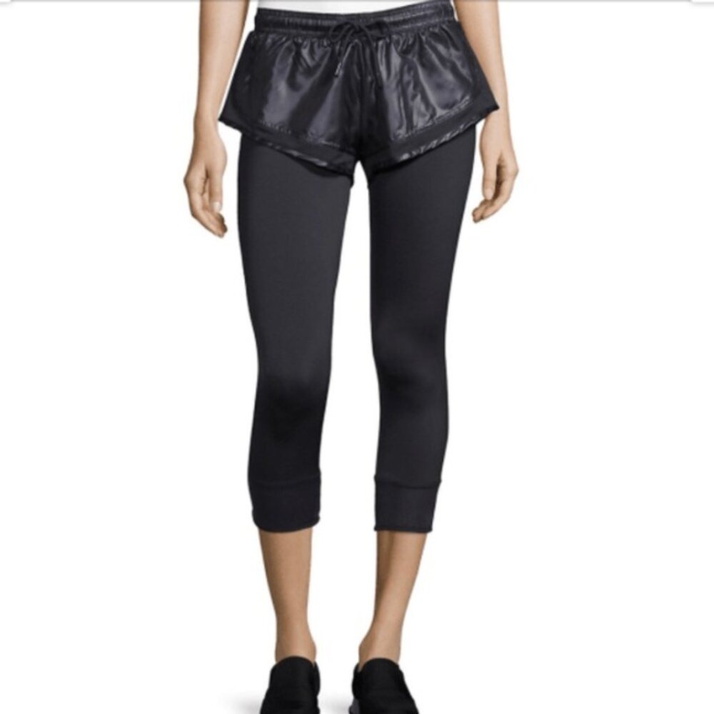 Adidas by Stella McCartney Black Shorts over Leggings medium